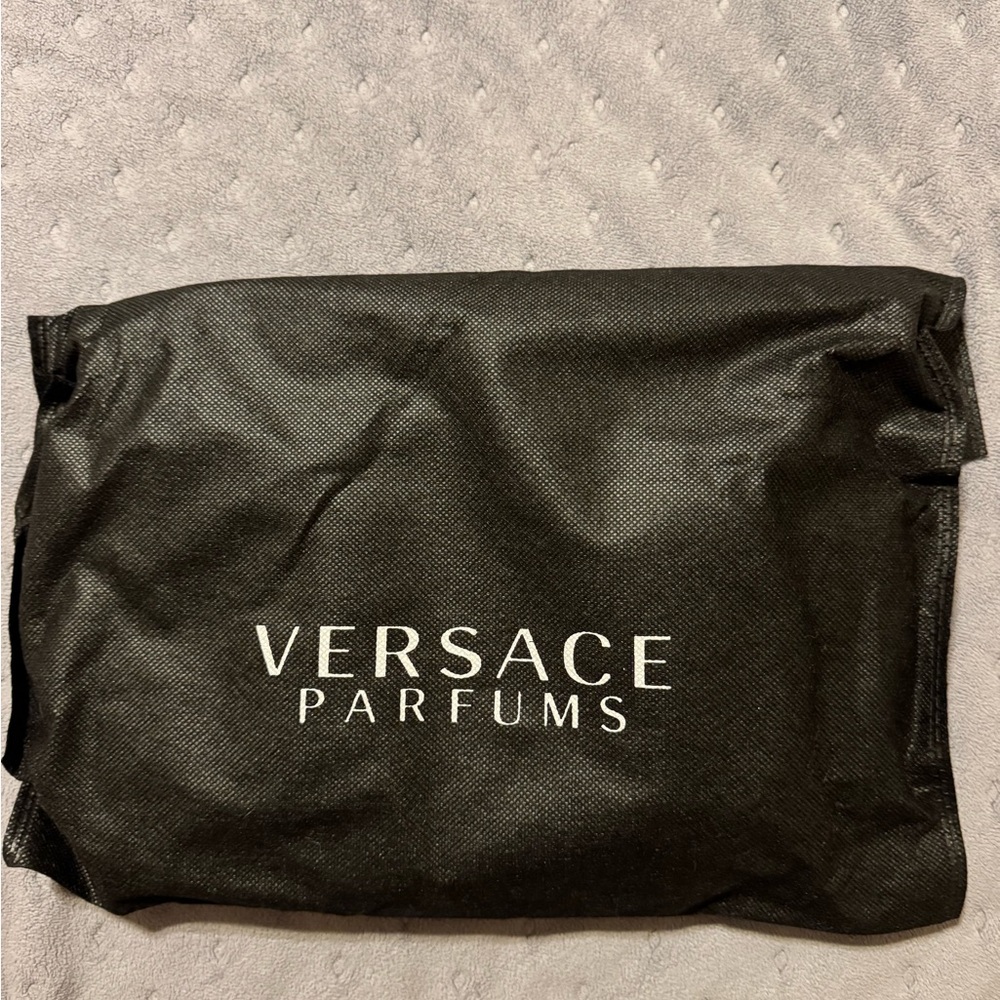 NWOT Versace Parfums Elegant Black Pouch - Picture 4 of 8